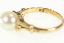 Load image into Gallery viewer, 14K 8.0mm Classic Pearl Simple Statement Ring Yellow Gold