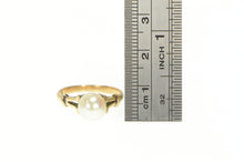 Load image into Gallery viewer, 14K 8.0mm Classic Pearl Simple Statement Ring Yellow Gold