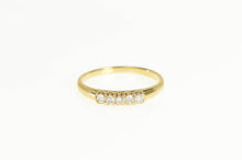 Load image into Gallery viewer, 18K Diamond Five Stone Stackable Wedding Band Ring Yellow Gold