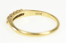 Load image into Gallery viewer, 18K Diamond Five Stone Stackable Wedding Band Ring Yellow Gold