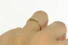 Load image into Gallery viewer, 18K Diamond Five Stone Stackable Wedding Band Ring Yellow Gold