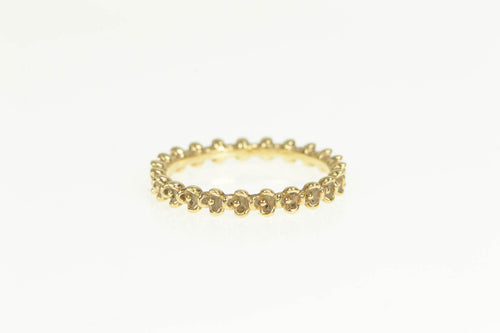14K Pandora Floral Elegance Flower Eternity Band Ring Yellow Gold