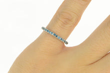 Load image into Gallery viewer, 10K 0.28 Ctw Blue Diamond Wedding Band Ring White Gold