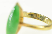 Load image into Gallery viewer, 18K Marquise Navette Jadeite 1960&#39;s Vintage Ring Yellow Gold