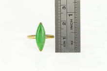 Load image into Gallery viewer, 18K Marquise Navette Jadeite 1960&#39;s Vintage Ring Yellow Gold