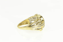 Load image into Gallery viewer, 10K 1.00 Ctw Baguette Diamond Wavy Statement Ring Yellow Gold