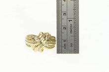 Load image into Gallery viewer, 10K 1.00 Ctw Baguette Diamond Wavy Statement Ring Yellow Gold