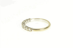 18K 0.50 Ctw Diamond Classic Wedding Band Ring White Gold