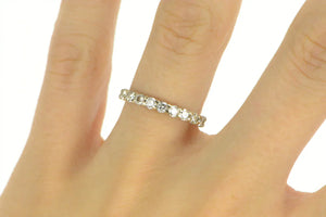 18K 0.50 Ctw Diamond Classic Wedding Band Ring White Gold
