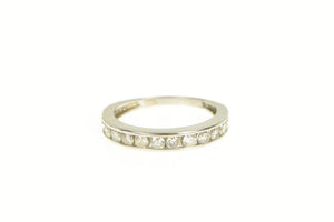 Platinum 1.00 Ctw Diamond Channel Wedding Band Ring