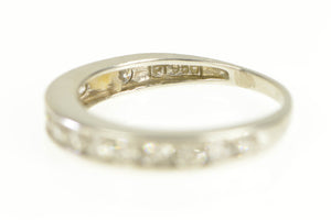 Platinum 1.00 Ctw Diamond Channel Wedding Band Ring
