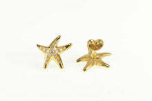Load image into Gallery viewer, 18K Tiffany &amp; Co. Diamond Elsa Peretti Starfish Earrings Yellow Gold