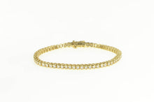 Load image into Gallery viewer, 14K 3.60 Ctw Diamond Classic Vintage Tennis Bracelet 7.25 Yellow Gold