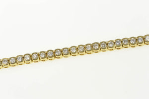 14K 3.60 Ctw Diamond Classic Vintage Tennis Bracelet 7.25 Yellow Gold