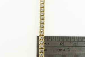 14K 3.60 Ctw Diamond Classic Vintage Tennis Bracelet 7.25 Yellow Gold