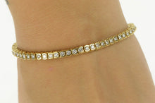 Load image into Gallery viewer, 14K 3.60 Ctw Diamond Classic Vintage Tennis Bracelet 7.25 Yellow Gold