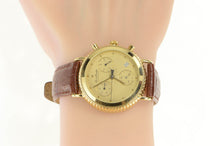 Load image into Gallery viewer, 14K St. Morite Chronograph Grooved 28.5mm Face Men&#39;s Watch