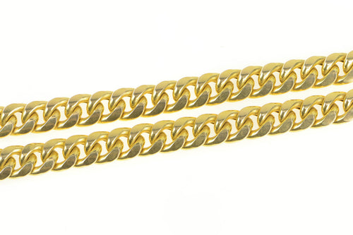 10K 11.2mm Curb Chain Thick Heavy Link Necklace 23.75