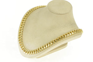 10K 11.2mm Curb Chain Thick Heavy Link Necklace 23.75" Yellow Gold