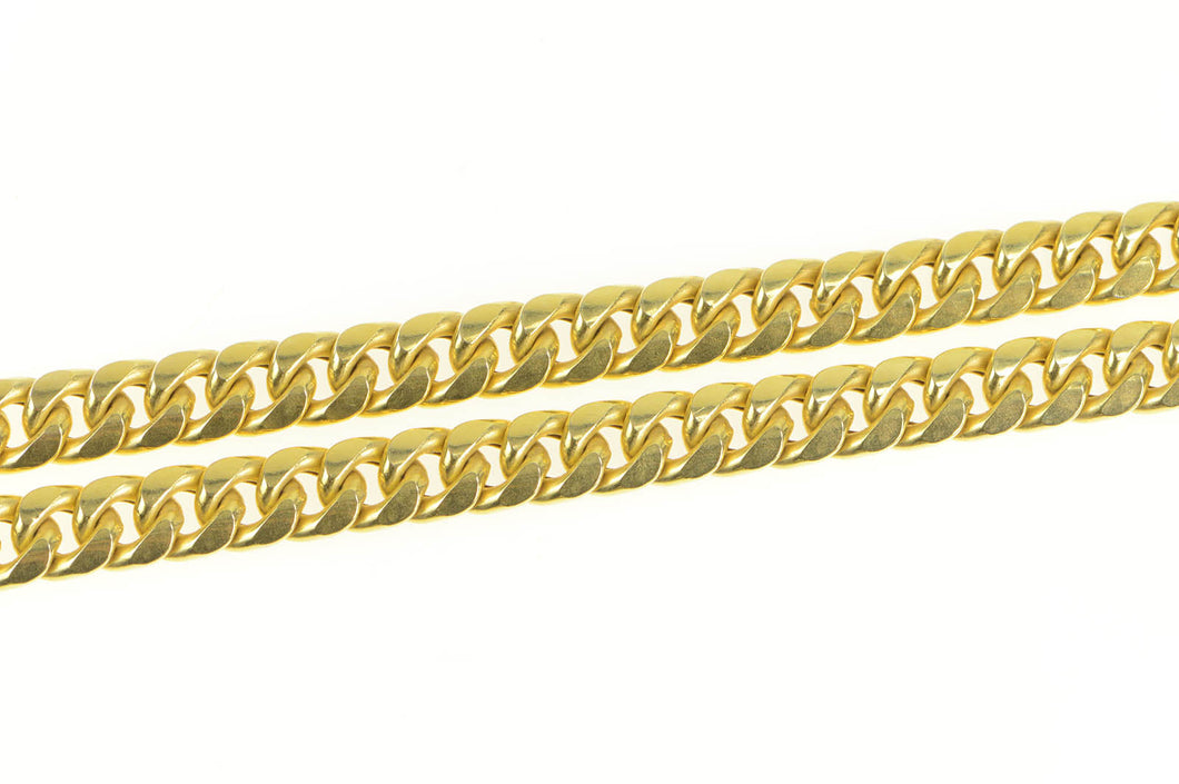 10K 6.6mm Classic Curb Link Heavy Thick Chain Necklace 24