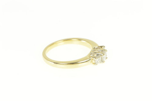 14K 0.50 Ctw Princess Diamond Engagement Ring Yellow Gold