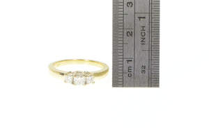 14K 0.50 Ctw Princess Diamond Engagement Ring Yellow Gold