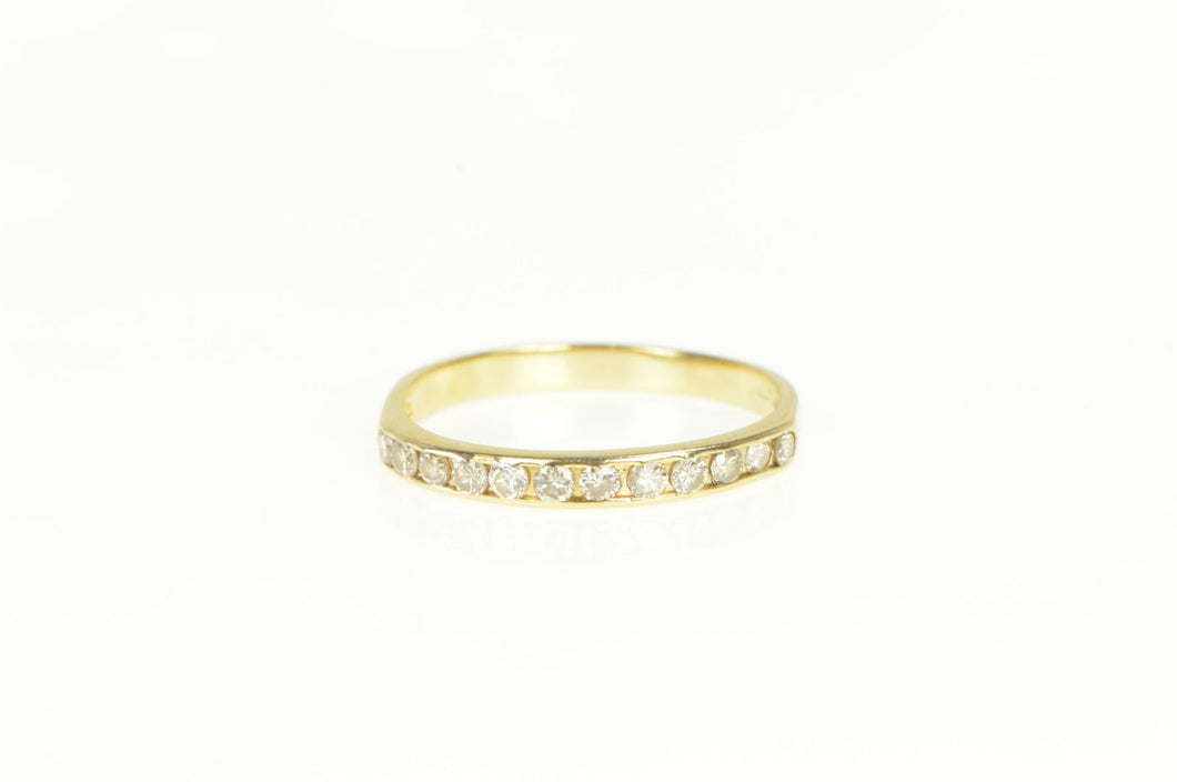 14K 0.50 Ctw Classic Diamond Wedding Band Ring Yellow Gold