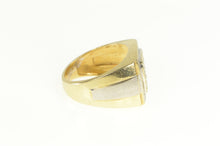 Load image into Gallery viewer, 14K 1.25 Ctw Men&#39;s Diamond Squared Halo Cluster Ring Yellow Gold