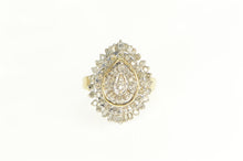 Load image into Gallery viewer, 14K 1.00 Ctw Diamond Layered Halo Cluster Ring Yellow Gold