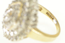 Load image into Gallery viewer, 14K 1.00 Ctw Diamond Layered Halo Cluster Ring Yellow Gold