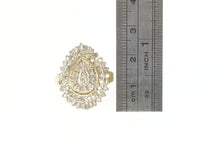 Load image into Gallery viewer, 14K 1.00 Ctw Diamond Layered Halo Cluster Ring Yellow Gold