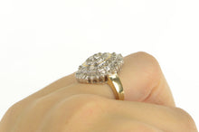 Load image into Gallery viewer, 14K 1.00 Ctw Diamond Layered Halo Cluster Ring Yellow Gold
