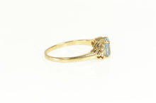 Load image into Gallery viewer, 14K 1.10 Ctw Blue Topaz Diamond Cluster Accent Ring Yellow Gold