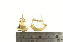 Load image into Gallery viewer, 14K 1960&#39;s Vintage Geometric Curved Layered Bar Earrings Yellow Gold