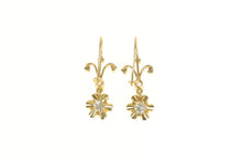 Load image into Gallery viewer, 14K 1.10 Ctw 1950&#39;s Diamond Gypsy Dangle Earrings Yellow Gold