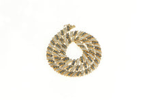 Load image into Gallery viewer, Sterling Silver Diamond Sapphire Encrusted Ornate Tennis Necklace 18&quot;