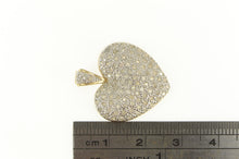 Load image into Gallery viewer, 10K 0.75 Ctw Pave Diamond Encrusted Heart Pendant White Gold