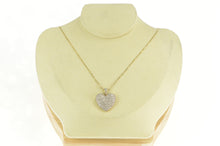 Load image into Gallery viewer, 10K 0.75 Ctw Pave Diamond Encrusted Heart Pendant White Gold