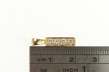 Load image into Gallery viewer, 14K 0.32 Ctw Diamond Bar Squared Drop Pendant Yellow Gold