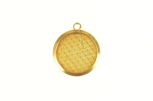 14K Victorian Bird Leaf Seed Pearl Sim Emerald Charm/Pendant Yellow Gold