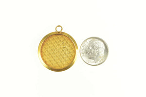 14K Victorian Bird Leaf Seed Pearl Sim Emerald Charm/Pendant Yellow Gold