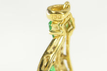 Load image into Gallery viewer, 18K Emerald Diamond Ornate Geometric Statement Pendant Yellow Gold