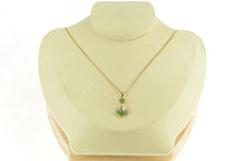 Load image into Gallery viewer, 18K Emerald Diamond Ornate Geometric Statement Pendant Yellow Gold
