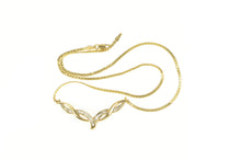 Load image into Gallery viewer, 10K Baguette Diamond Chevron Twist Chain Necklace 17&quot; Yellow Gold