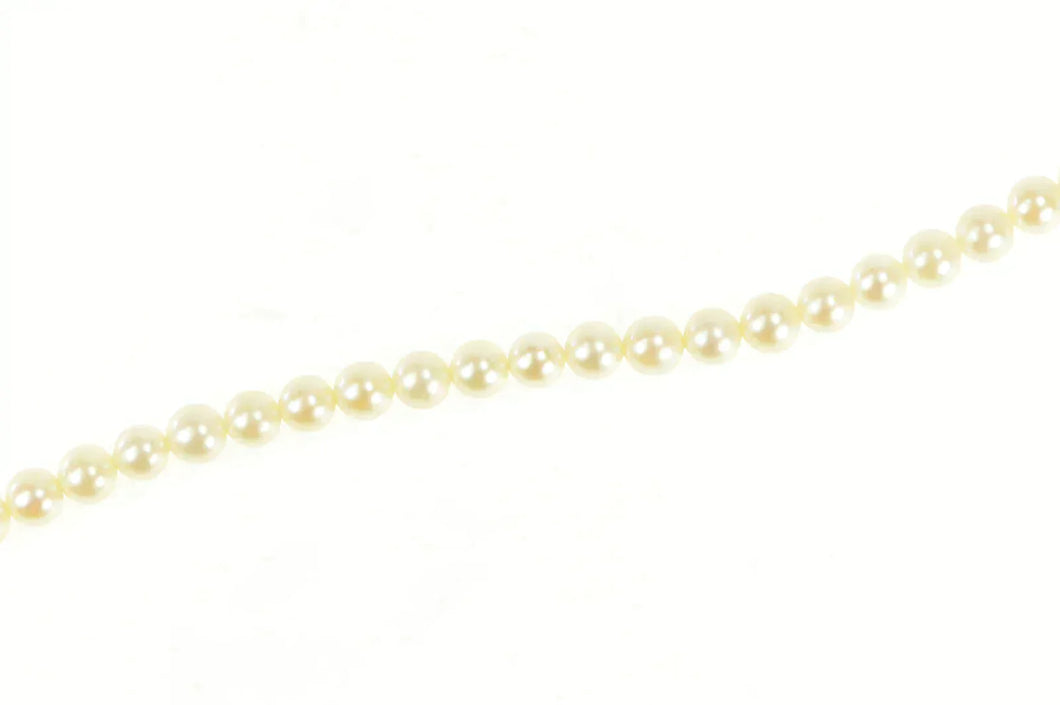 14K 5.9mm Pearl Classic Simple Vintage Necklace 18