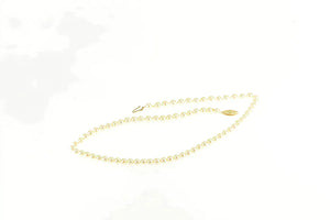 14K 5.9mm Pearl Classic Simple Vintage Necklace 18" Yellow Gold