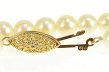 Load image into Gallery viewer, 14K 5.9mm Pearl Classic Simple Vintage Necklace 18&quot; Yellow Gold