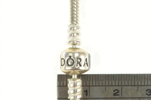 Sterling Silver Pandora Moments Designer Snake Charm Necklace 17"