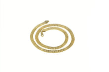 Load image into Gallery viewer, Sterling Silver 6.0mm Wide Sqaured Flat Chain Statement Necklace 17.75&quot;