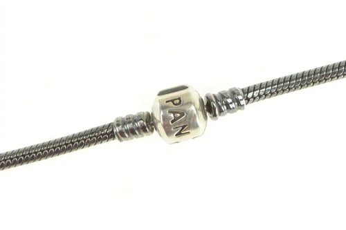 Sterling Silver Pandora Moments Designer Snake Charm Necklace 17.75